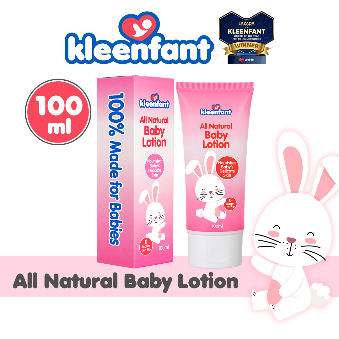 Kleenfant All Natural Baby Lotion (100ml) Tiny Pack of 1 Moisturizing ...