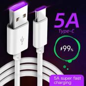 Super Fast Charging USB Type C Cable for Huawei Samsung
