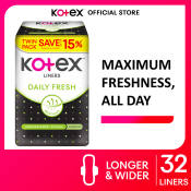 Kotex Daily Fresh Longer & Wider Liners 32s