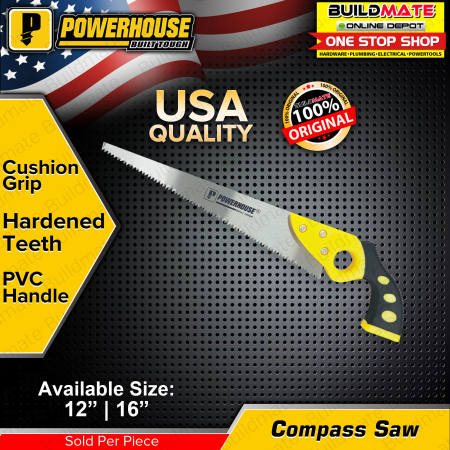 POWERHOUSE Compass Saw 12" with PVC Handle •BUILDMATE• PHHT