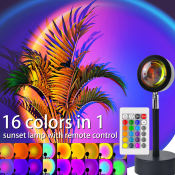 Melulo Rainbow Projection Light with Remote Control and 16 Colors