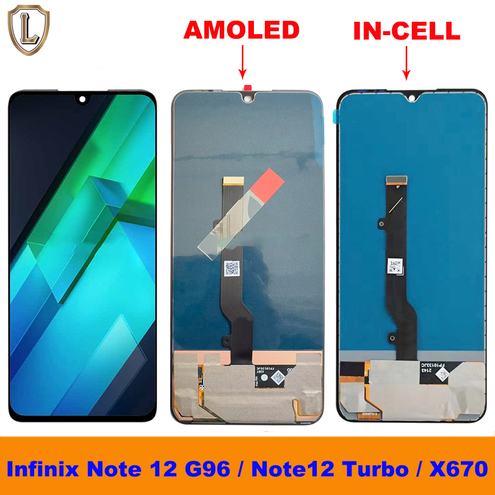 Mozomart LCD Display Middle Frame Compatible with Infinix Note 12 Turbo :  Black : : Electronics