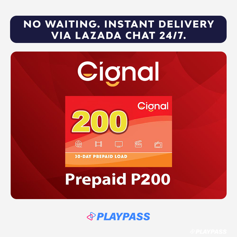 Cignal 200 TV Prepaid 200 Legit Premium | Instant Load Delivery 24/7 | 30days Access Presyo  200 Piso*Libreng Shipping
