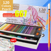 Great-King 120 Colors Oil Color Pencils Set with Sharpener