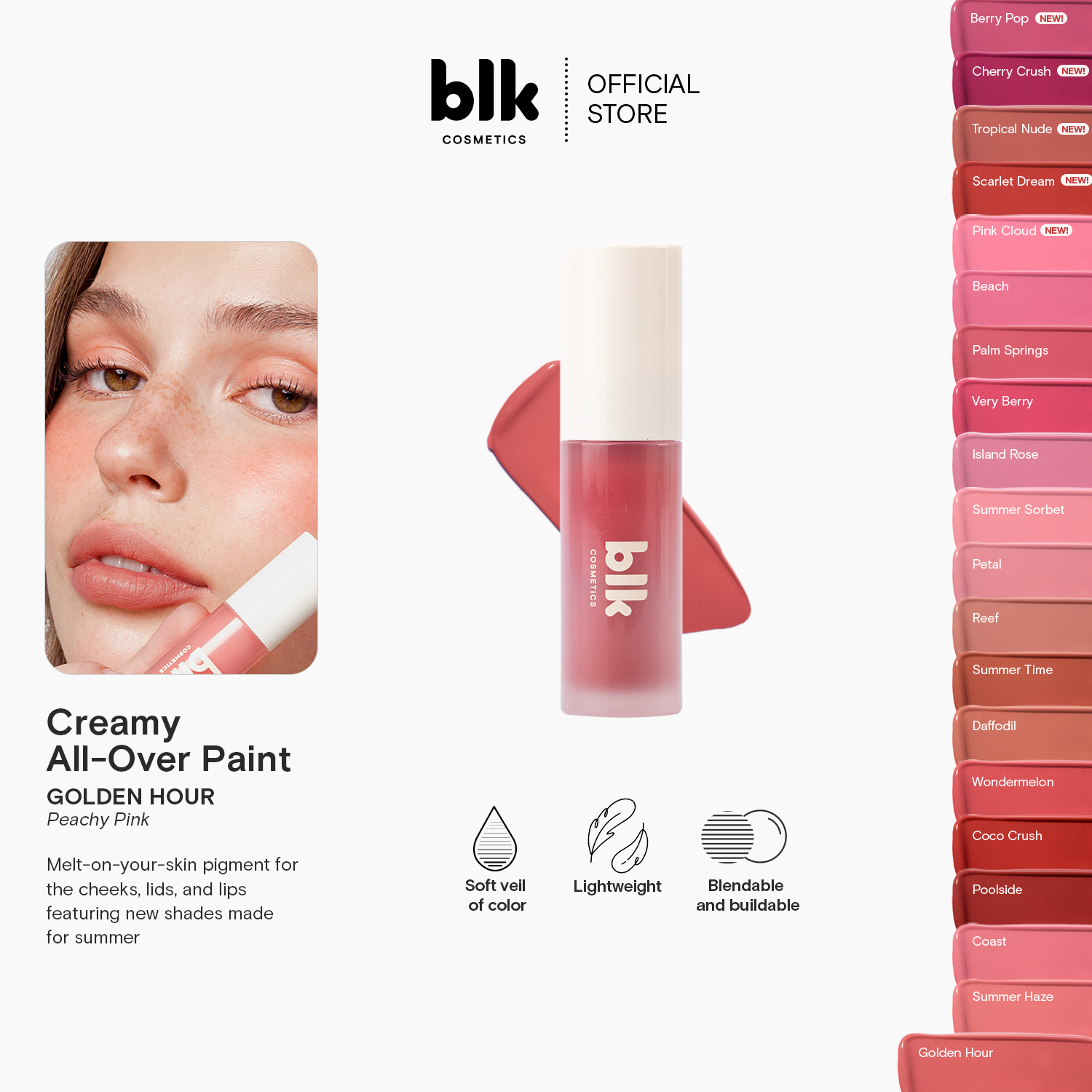 Discount on blk cosmetics  shoes - SKU: blk cosmetics fresh creamy all over paint golden hour