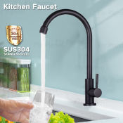 SUS 304 Stainless Steel Kitchen Faucet - Matte Black