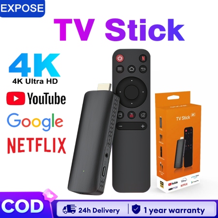 4K Android TV Stick with Remote Control and Google Netflix