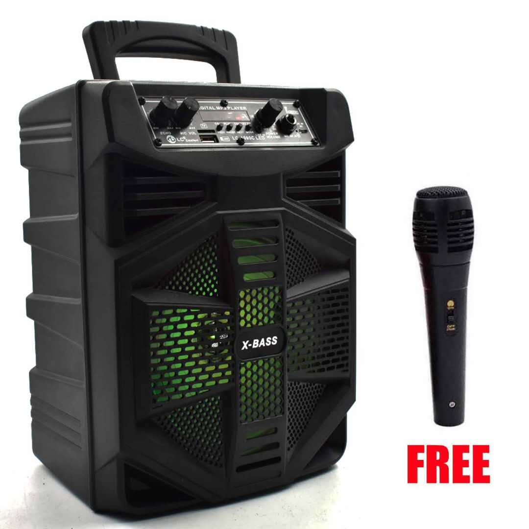 Super Bass 8" Bluetooth Karaoke Speaker with Microphone