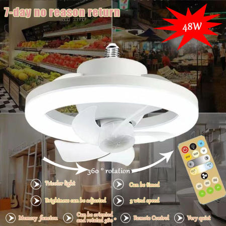 Multipurpose Rotatable Ceiling Fan with LED Lights and Remote Control