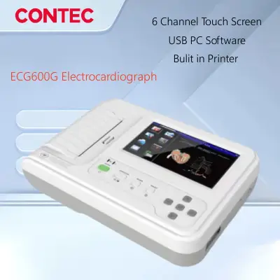 Contec ECG600G Ecg Machine Electrocardiograph Touch Digital Channel 12 Lead Ekg Usb