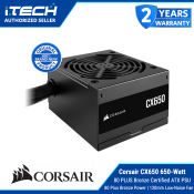 Corsair Psu CX650 650-Watt 80 Plus Bronze Certified Atx Psu Power Supply Unit for Desktop Pc