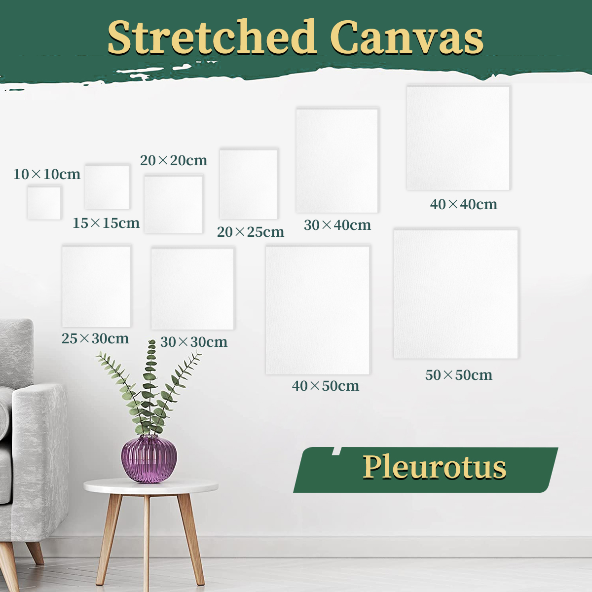 Artist Canvas Board for Painting, 100% Cotton Canvas Panels Painting Plain  with Wooden Frame, Blank Flat Canvas Art Panels Canvases for Oil & Acrylic  Painting (Multiple sizes)