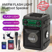 SUPER.ME Bluetooth Speaker with AM/FM Radio and Microphone Stand