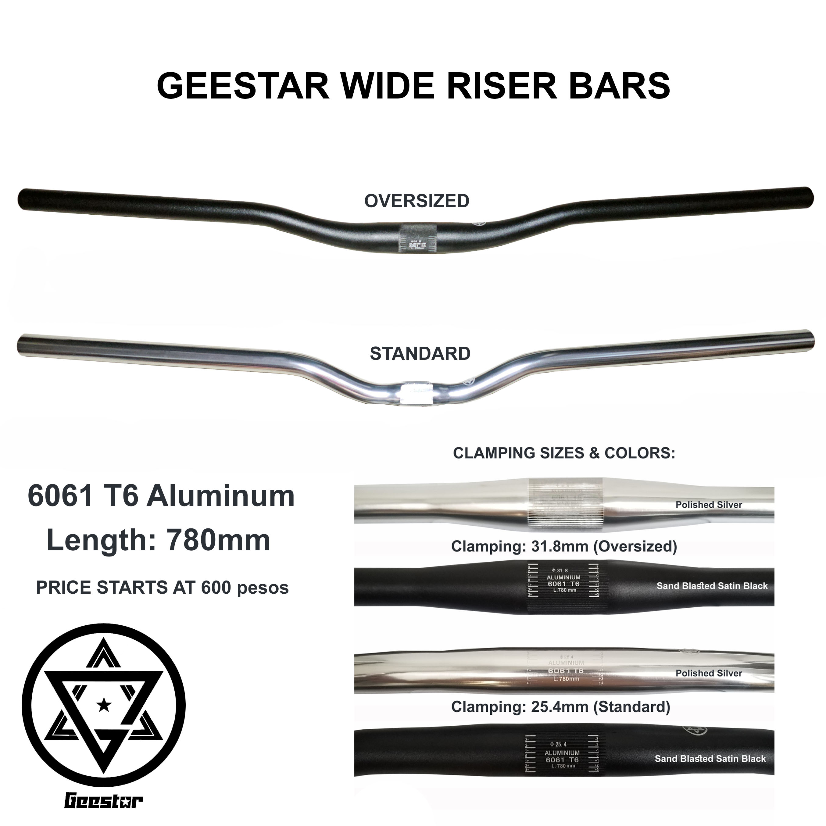 31.8 sales riser bars