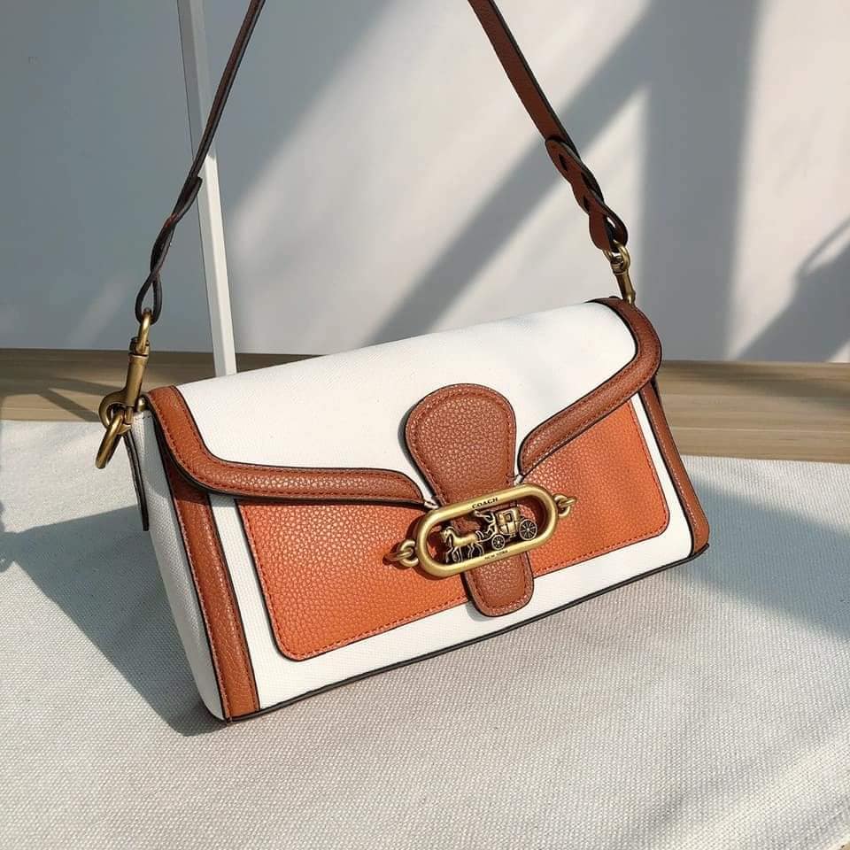 coach jade shoulder bag white