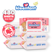 Kleenfant Lite Cherry Blossom Baby Wipes 6 Packs