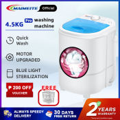 MAIMEITE Portable Mini Washing Machine with Dryer, Blue Light Sterilization