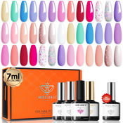 Modelones Gel Nail Kit with 20 Colors and Accessories