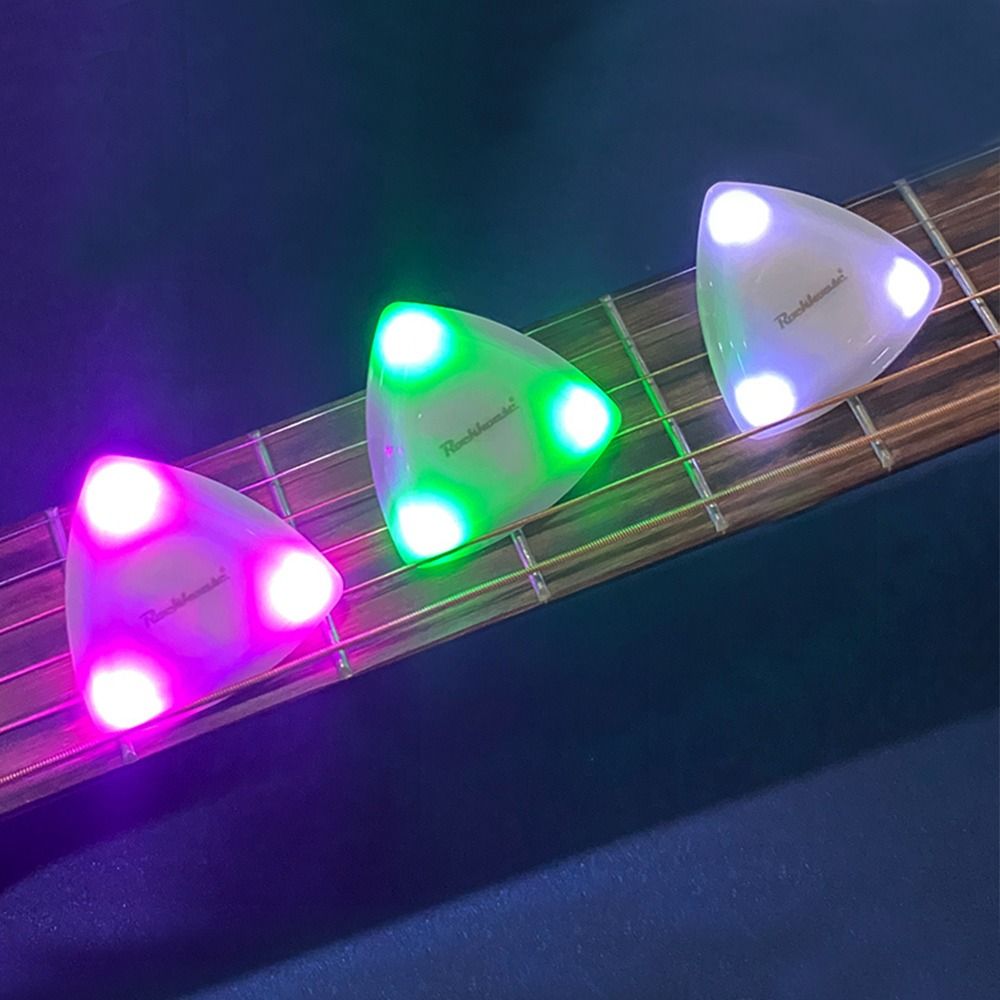 thumbnail image 2 of Huge Lot Of 100 Heavy Duty 0.96mm Celluloid Guitar Picks – Glow In The Dark, Ivory Color 2 of 3