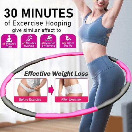 FOCANO Fitness Hula Hoop with Removable Foam and Weights