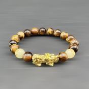 Lucky Charm Piyao Tiger Eye Stone Bracelet