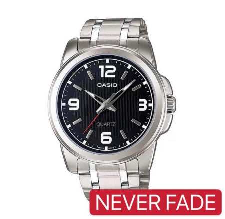 Waterproof stainless silver strap watch by CASIO for men/women