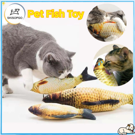 SKISOPGO Fish Shape Catnip Toy for Interactive Kitten Play