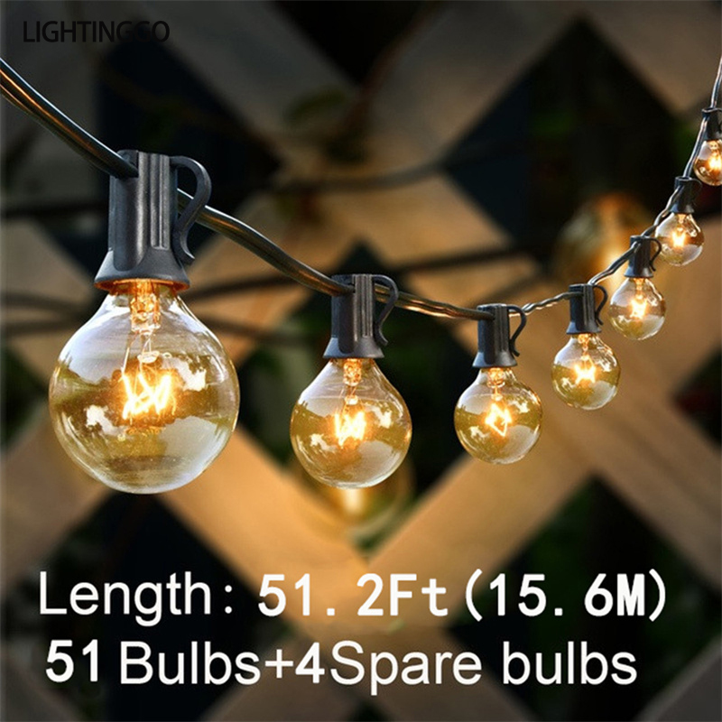 LIGHTINGGO G40 Bulb String Lights - Waterproof Outdoor Decoration