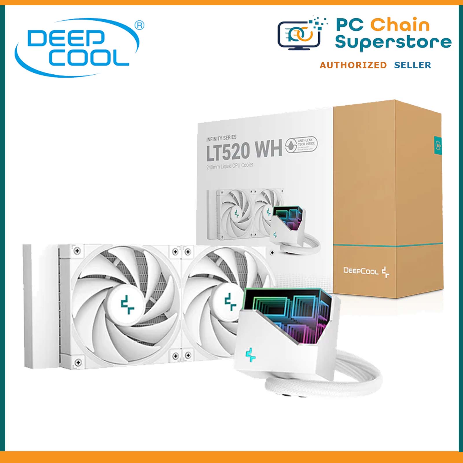 Deepcool LT720 White Edition 360MM ARGB AIO Liquid CPU Cooler - 3D infinity  mirror surface, 4th Generation high-performance water pump, Anti-Leak  Tech (R-LT720-BKAMNF-G-1)
