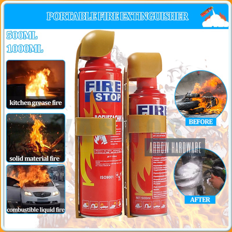Car Fire Extinguisher - Portable Emergency Fire Extinguisher (500ml/1000