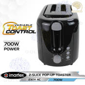 Imarflex 2-Slice Pop-up Toaster with Variable Toast Control