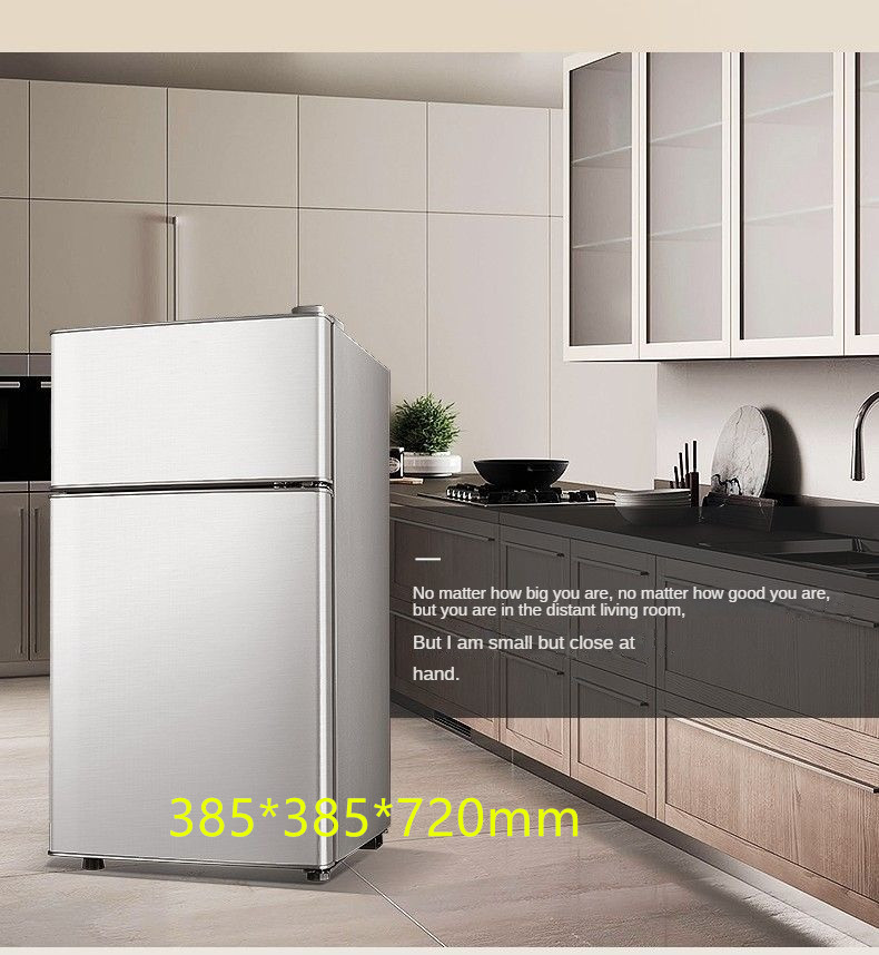 refrigerator Small household large capacity refrigeration double door dormitory single rental room mini refrigerator