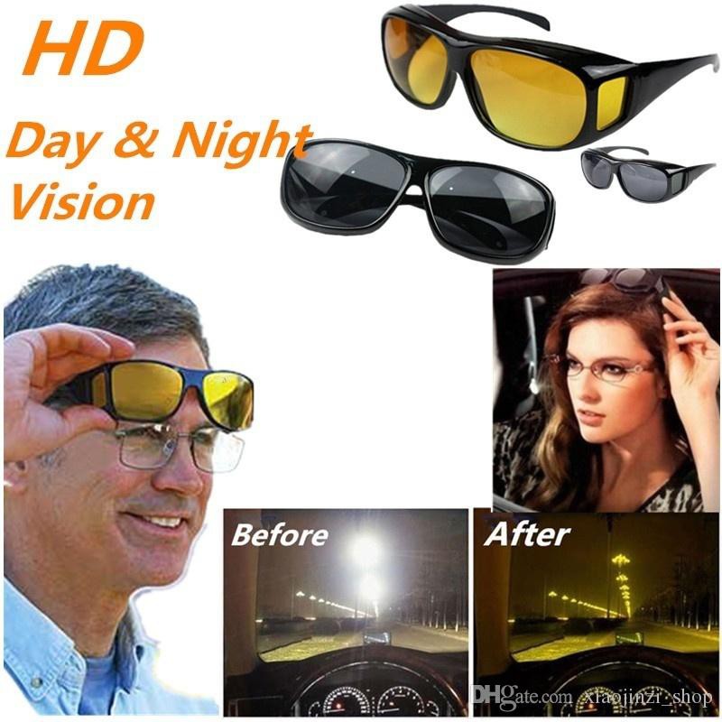 HD Vision Anti Glare Night View Driving Glasses Wrap Around Sunglasses Set of 2