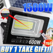 Waterproof Solar Flood Light with Remote Control - 