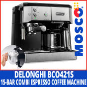 DeLonghi 15-Bar Espresso Coffee Machine, Silver