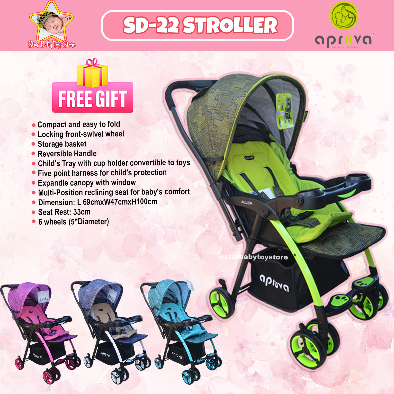 Apruva lightweight stroller online