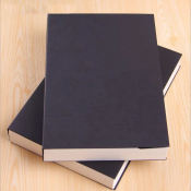 Blank Page Sketchbook: Black and Brown, Black & Kraft Cover