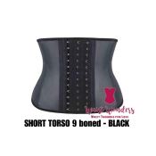 Waist Trainer Corset Short Length Body Shaper - Black