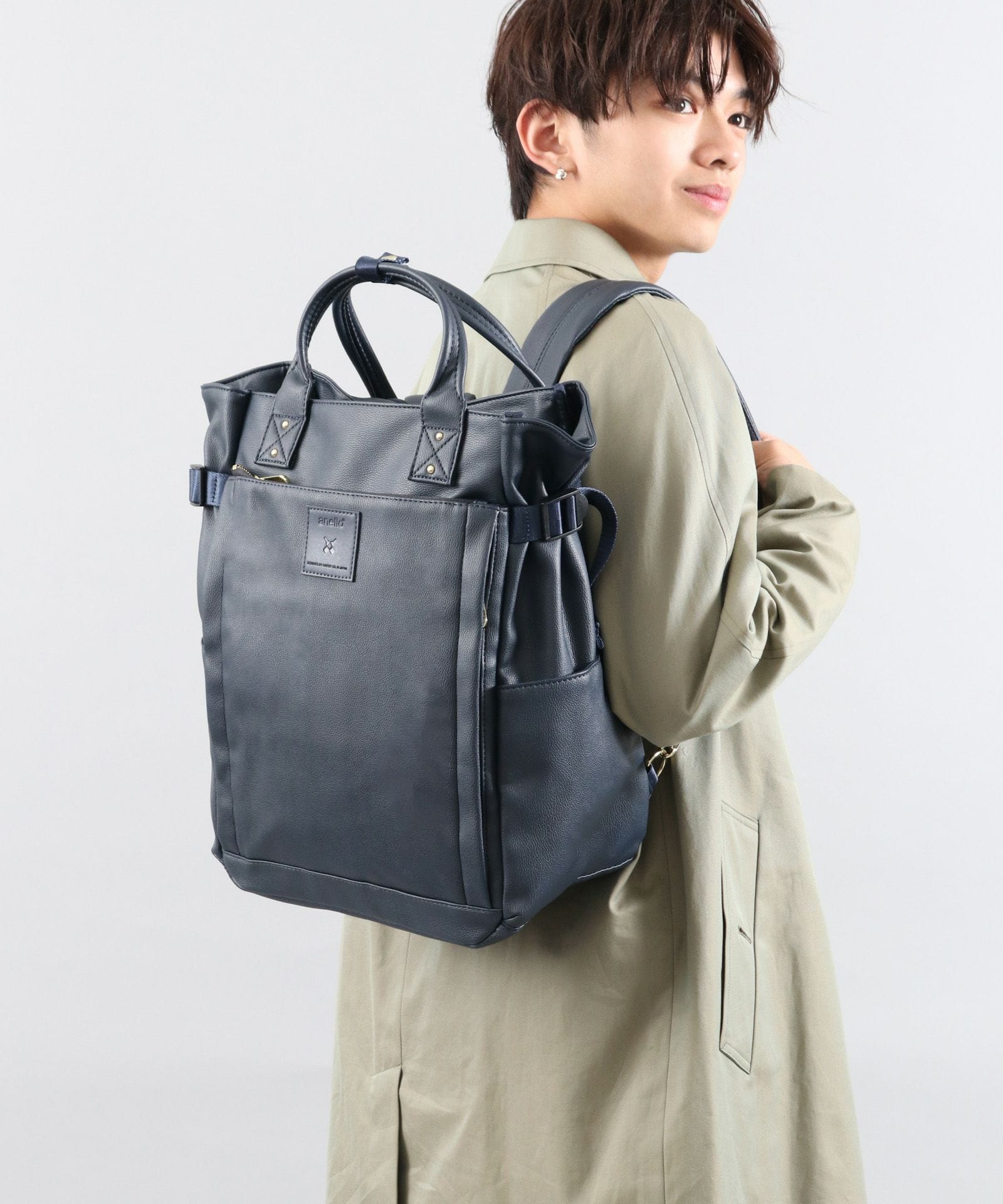 Anello Leather 10 Pocket 2 Way Tote Backpack Rucksack AT C3321 Anello Backpack Anello Bags Lazada Lazada PH