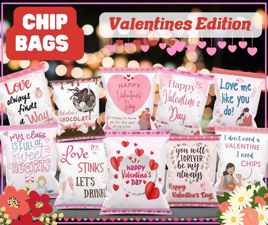 Valentines Day Chip Bag  Bower Power