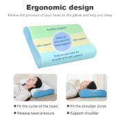 Cool Ice Silk Memory Foam Pillow - Queen Size