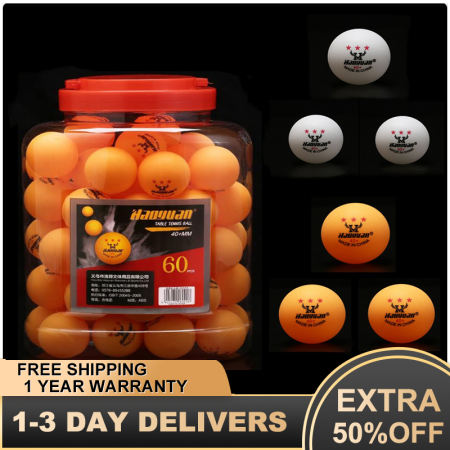 60 Piece Double Happiness Table Tennis Ping Pong Ball Train the ball for endurance