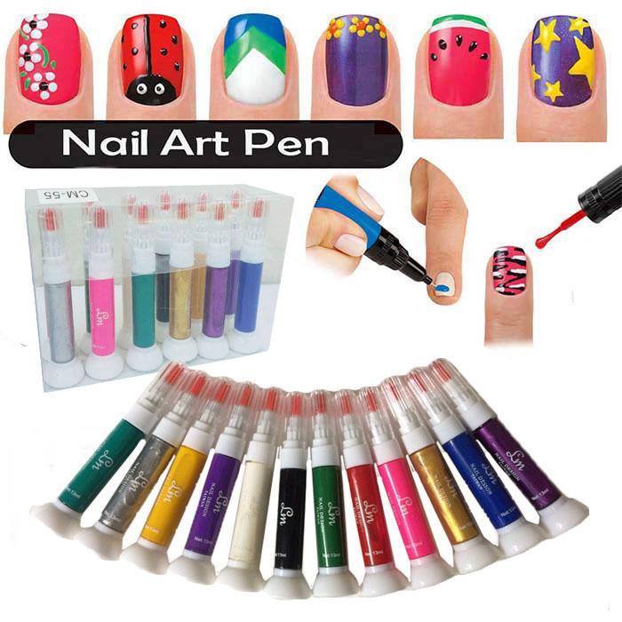 16 Colors 3d Nail Art Pen For Nail Art Diy Design Drawing Paintting Nail Uv  Gel Polish Marker Pen Nail Decoration Tools Manicure Ns2 | Fruugo NO