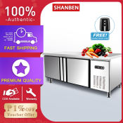 SHANBEN Stainless Steel Dual Temperature Kitchen Freezer