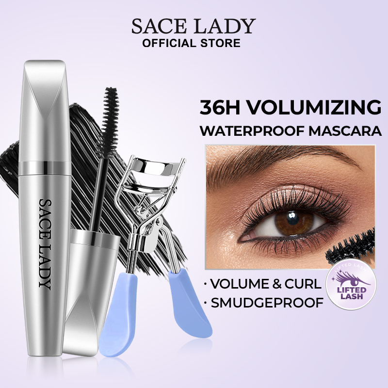 Discount on Sace Lady  shoes - SKU: Sace Lady Mascara + Eyelash Curler Water Proof Volumizing Long Lasting Smudge Proof Easy To Wear Eye