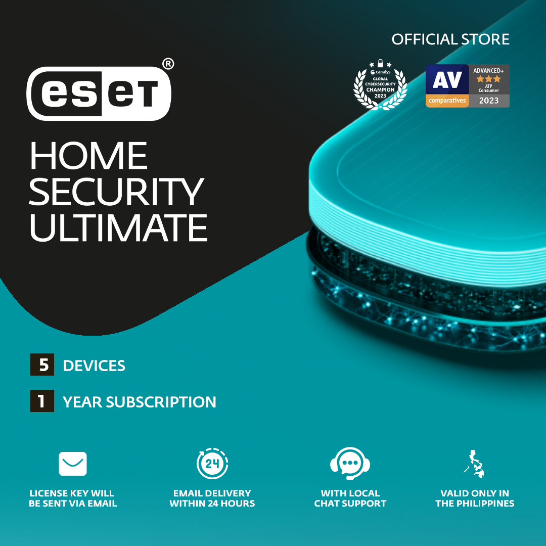 ESET HOME Security Ultimate 5 Devices 1 Year Subscription Presyo 4,345 Piso*Libreng Shipping