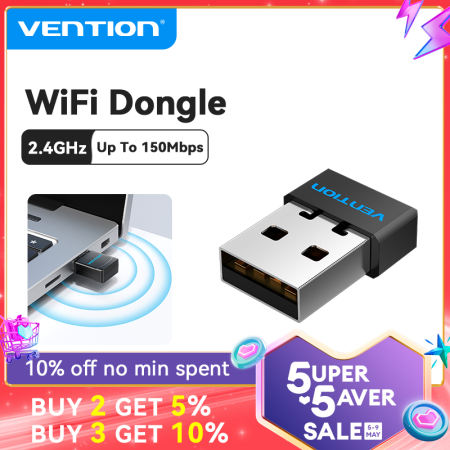 Vention USB WiFi Dongle - 5Ghz&2.4GHz Network Card Adapter