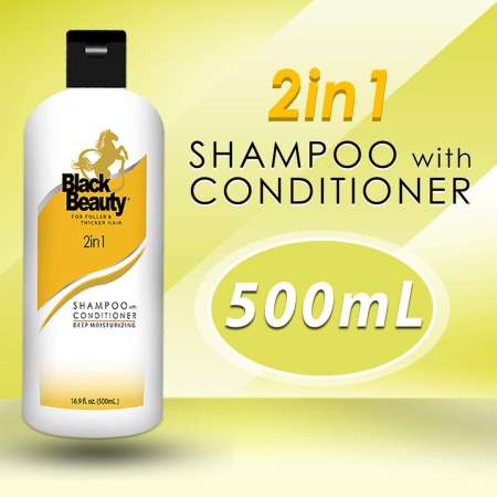 Black Beauty 2-in-1 Shampoo with Conditioner 500mL