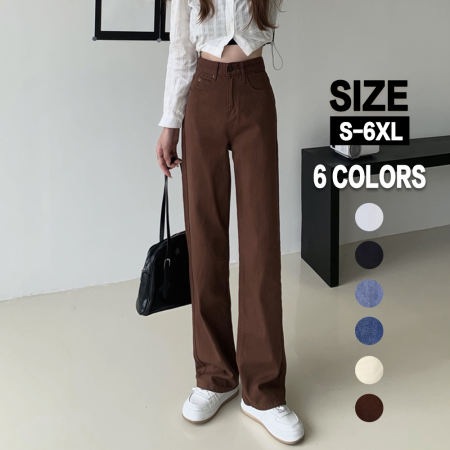 Wide Leg Jeans Women's Straight Loose Summer High Waist Boyfriend Jeans New Style Baggy Pants