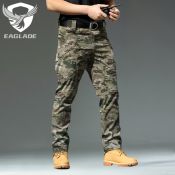 1T Tactical Cargo Pants - Camouflage, Stretchable, Multi-Pocket, Wear-Resistant
